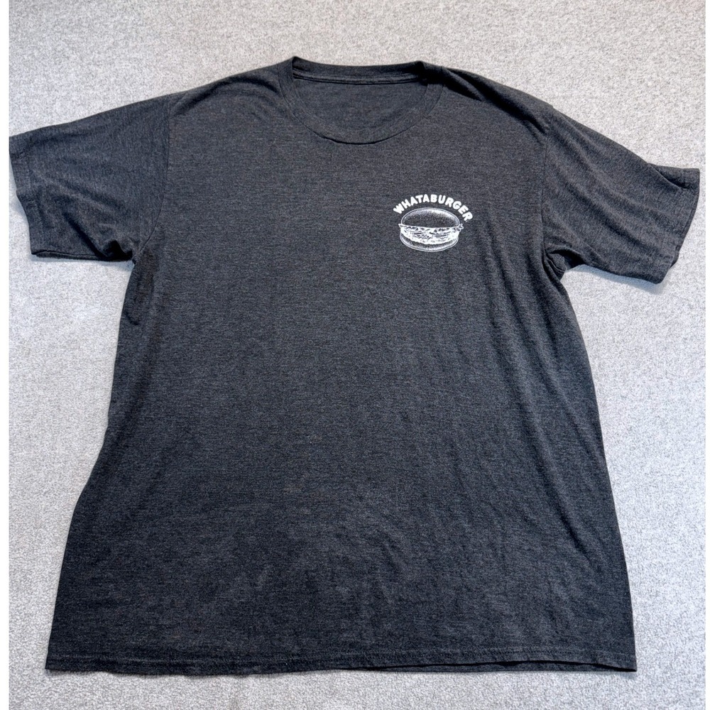 Whataburger Burger Graphic T Shirt Gray Men XL A Bigger Better Burger Since 1950